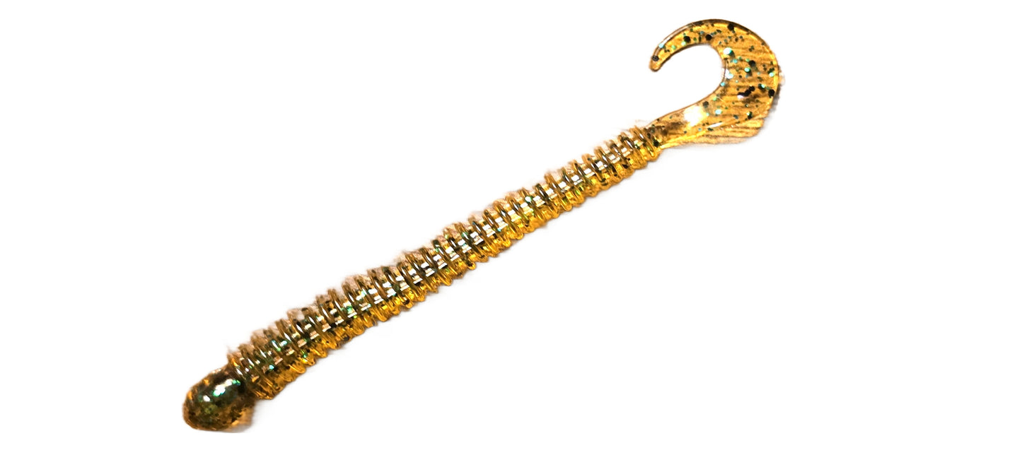 Ring Worm 4" - Pumpkin Green