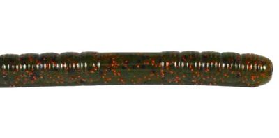 10" Ribbon Tail Worm - Watermelon Black and Red Flake