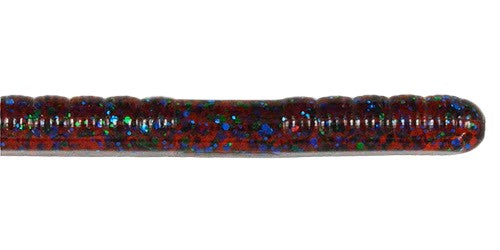 10" Ribbon Tail Worm - Plum w/ Green and Blue Flakes