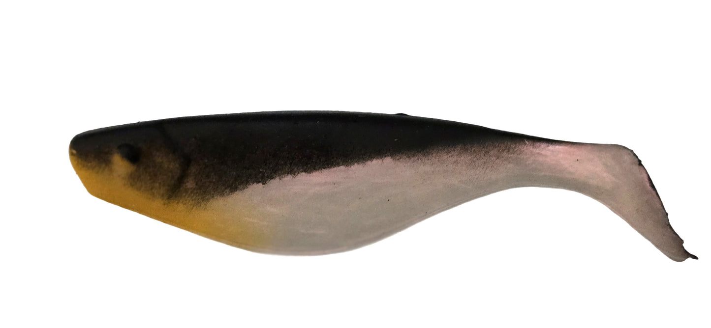 Swim Shad 5" - Black Back Pearl w/ Orange Throat