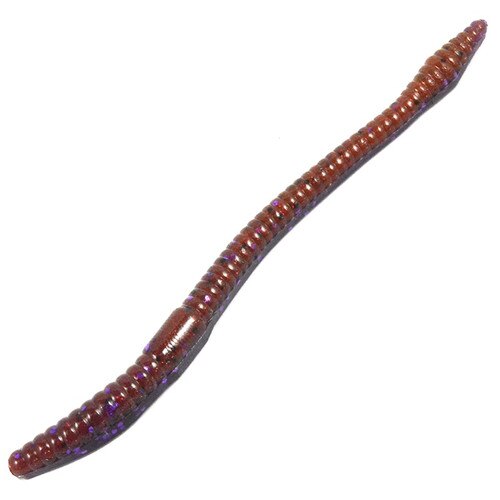 6" Finesse Worm (Money) - Black / Blue Flake