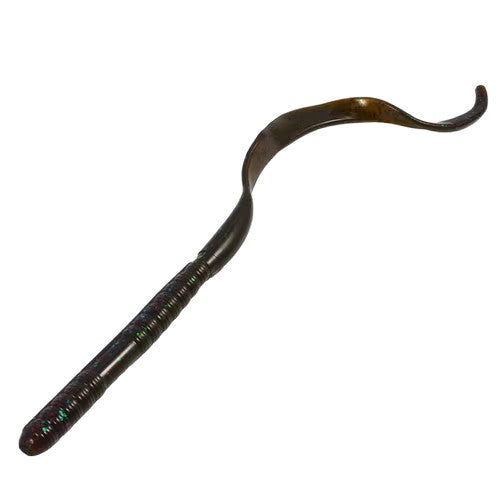 10" Ribbon Tail Worm -  Green Pumpkin / TX Red