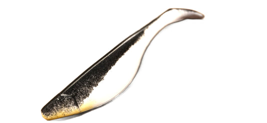 Shad 4" - White / Black / Orange Throat