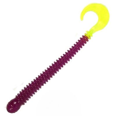 Ring Worm 4"  -  Purple  Chartreuse Tail