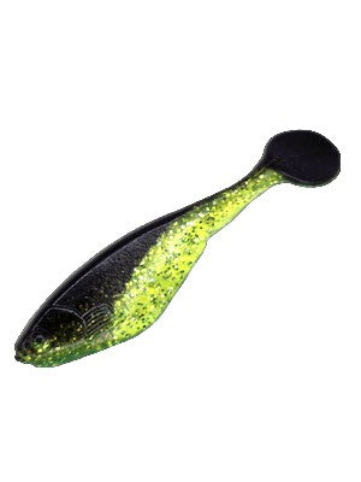Swim Shad 2" - Chartreuse Glitter Black